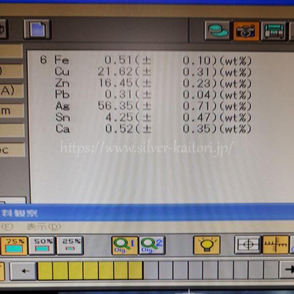 BAg-7相当銀ろうの分析結果